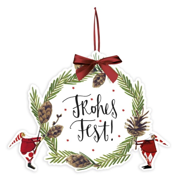 Dekoschild Zwerge Frohes Fest