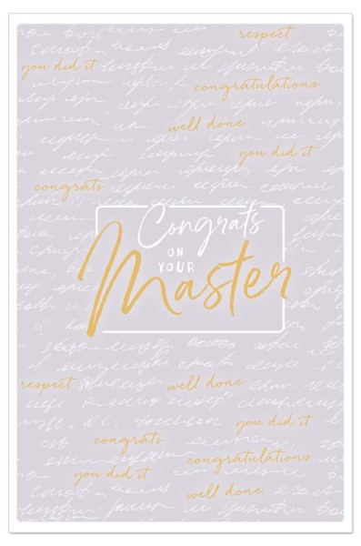 Karte Spruch Congrats To Your Master