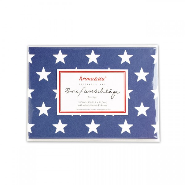 Briefumschlag Sterne dunkelblau