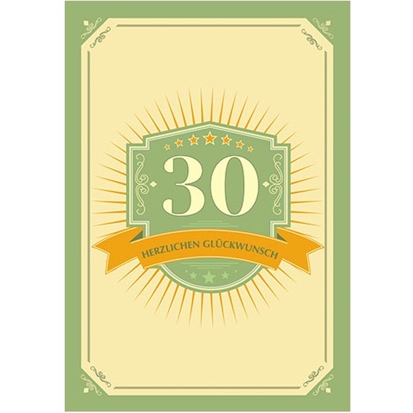 Geburtstagskarte 30