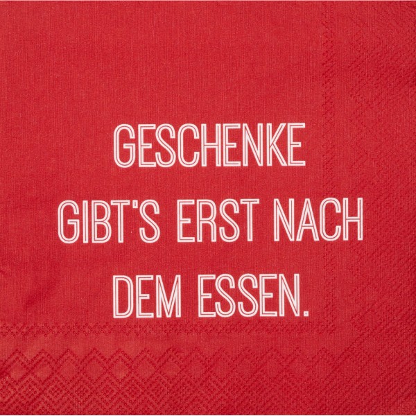 Servietten "Geschenke Gibts Erst..."