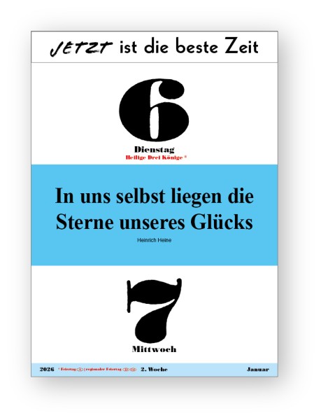 Original-Leitspruch-Auslese-Kalender 2026