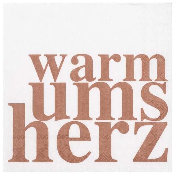 Cocktailservietten – Warm ums Herz