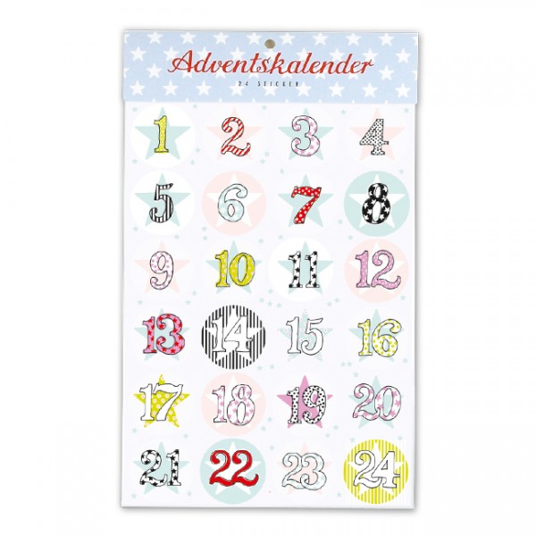 Sticker Adventskalender Sterne