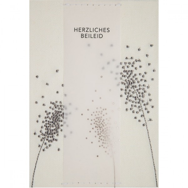 Trauerstickkarte – Herzliches Beileid