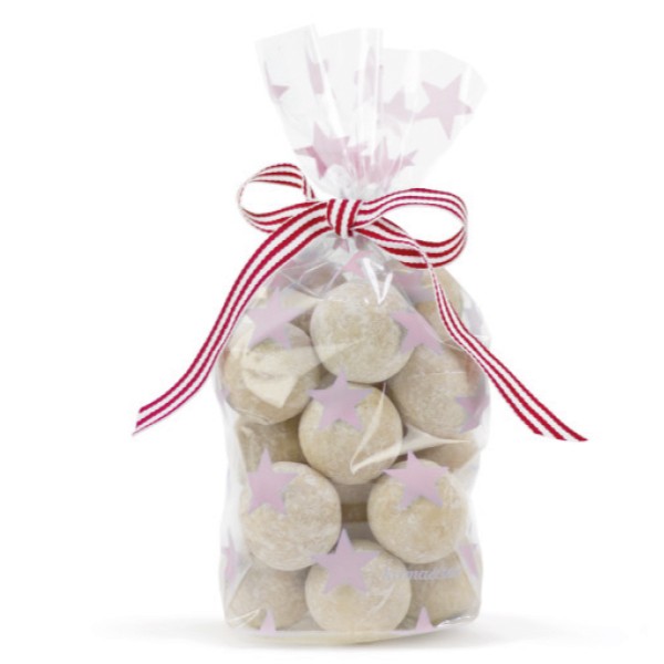 Tütchen transparent – Sterne rosa