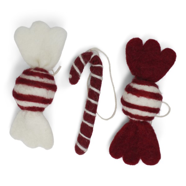 Christbaumschmuck aus Filz - 3er Set