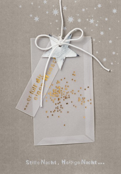 Gutschein Karte Silberstern