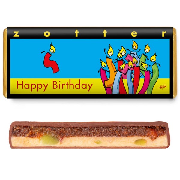 Schokolade "Happy birthday"