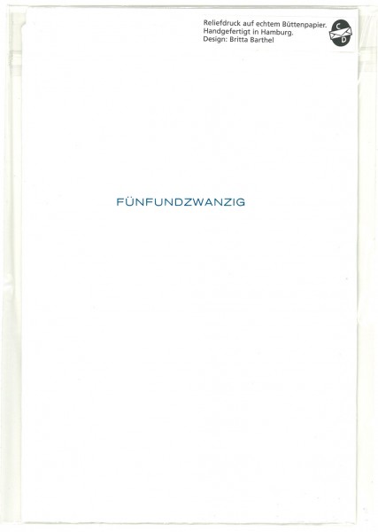 Karte FÜNFUNDZWANZIG 25