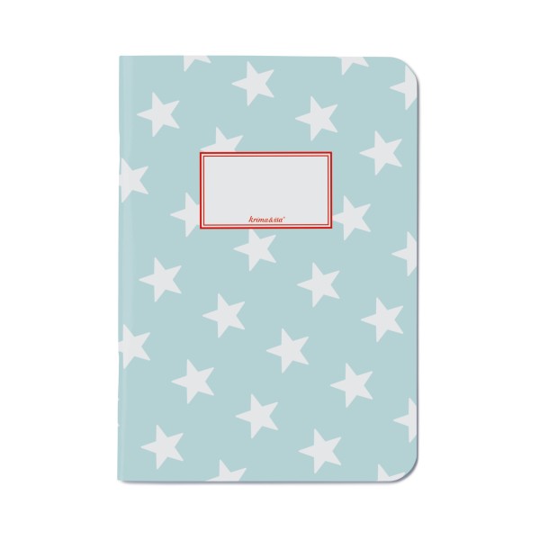 Notizheft A5 kariert Sterne türkis