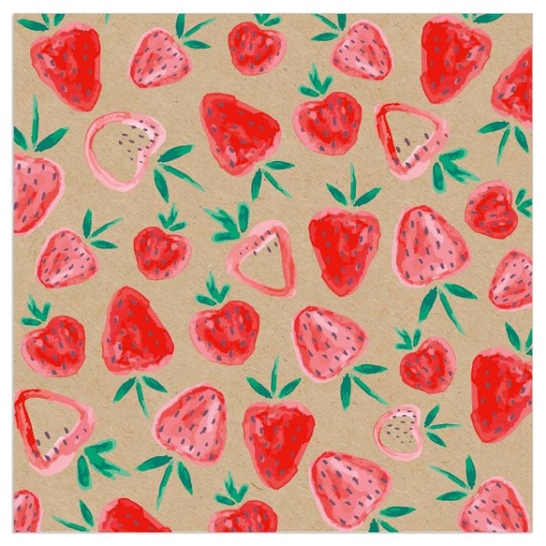Servietten Organics – Erdbeeren