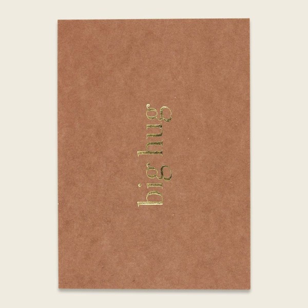 Postkarte mit Goldeffekt – Big Hug