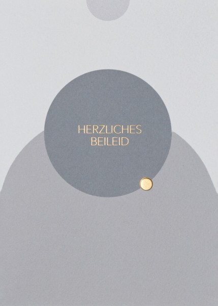 Goldpunkt Kondolenzkarte - Herzliches Beileid