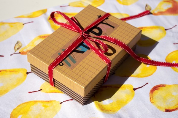 Geschenkbox ORGANICS Diagonalstreifen