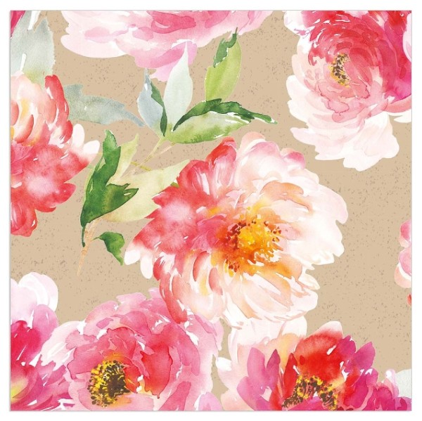 Servietten Organics – Aquarellblüten