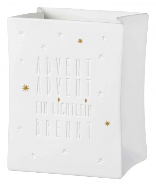 Porzellan-Lichttüte Advent