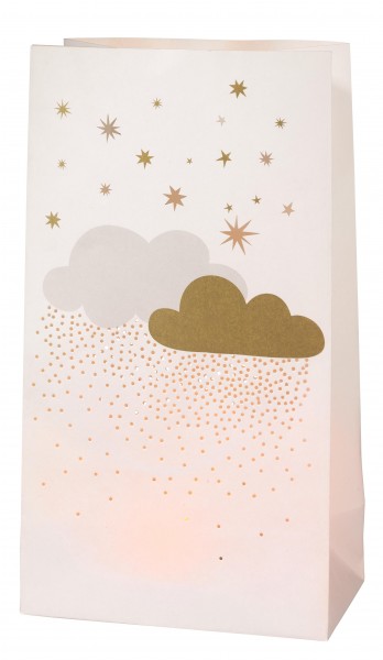 Lichttüten 2er-Set Wolken-Sterne-Schnee