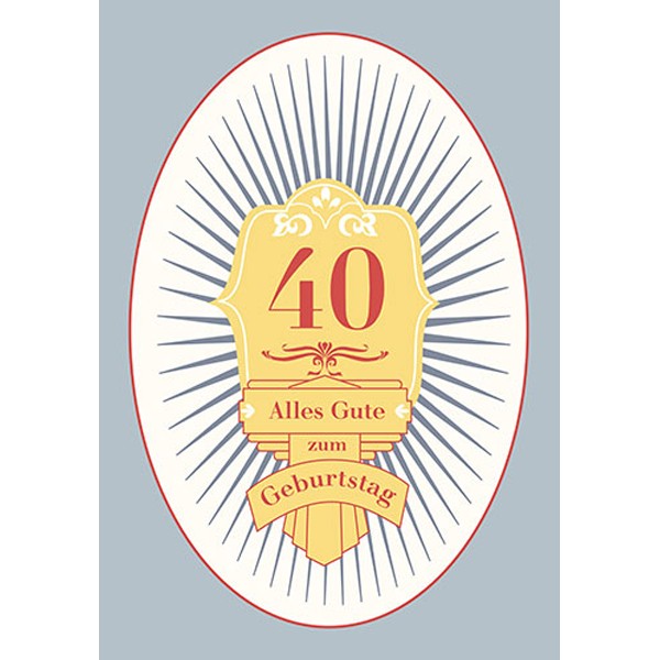 Geburtstagskarte 40
