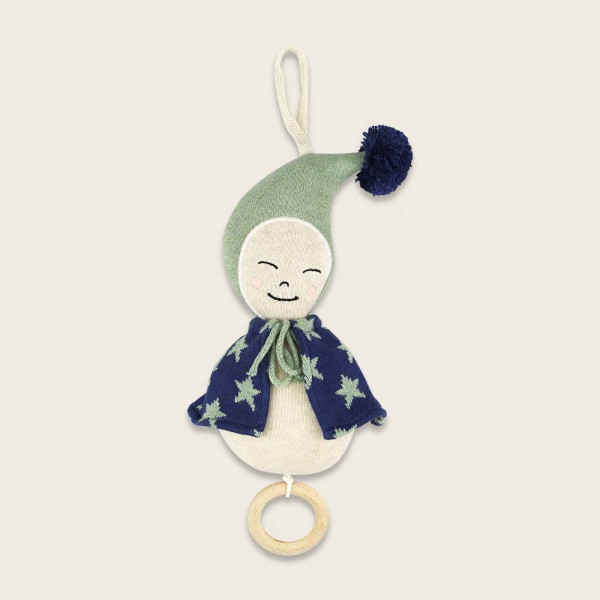 Strickspieluhr Zwerg mit cape