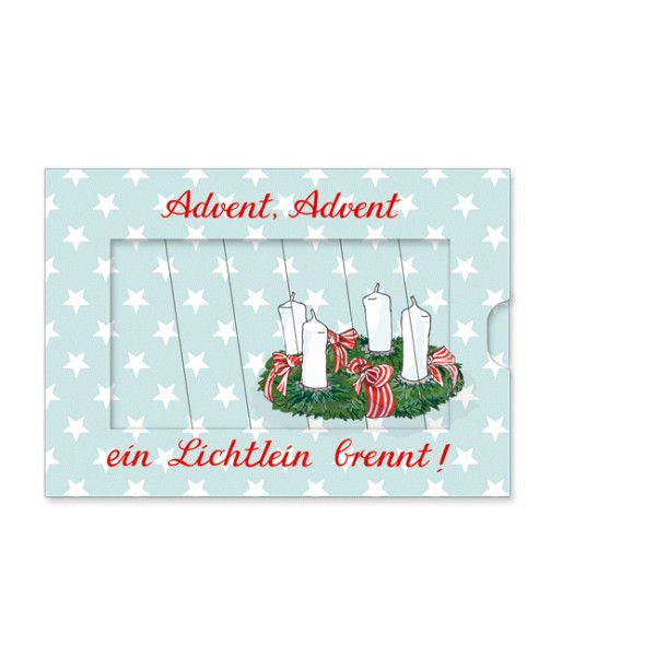 Schiebekarte Adventskranz