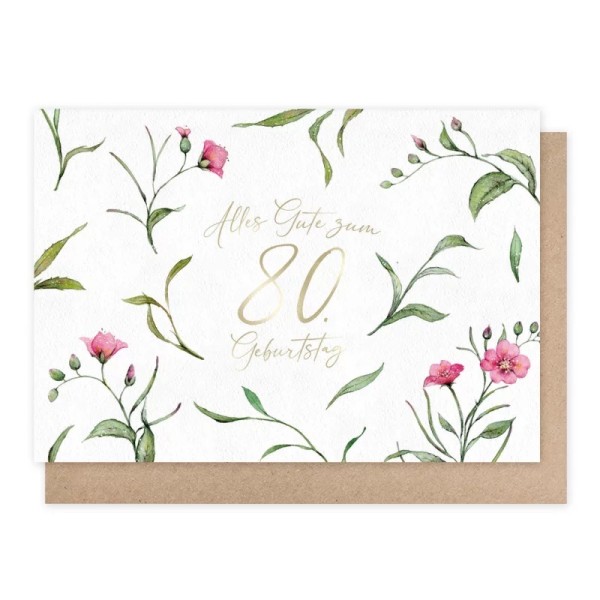 Klappkarte – 80. Geburtstag