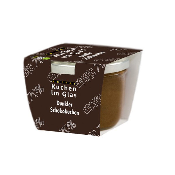 Kuchen im Glas - dunkler Schokokuchen