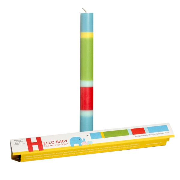 Kerze - Geometric Hello Baby