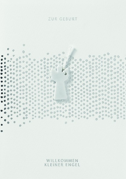 Karte Geburt – Glücksbringer Engelanhänger