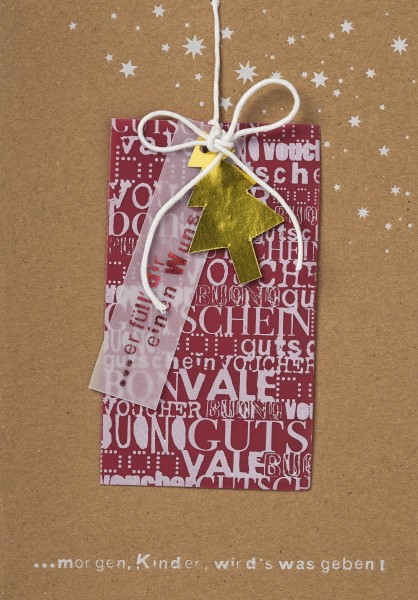 Gutschein Karte Tannenbaum