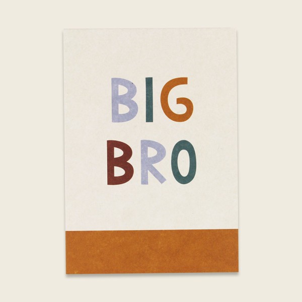 Postkarte mit bunter Schrift – Big Bro