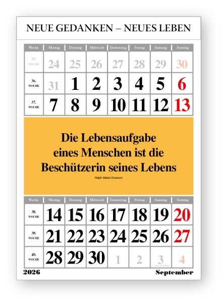 Original-Leitspruch-Monats-Kalender 2026