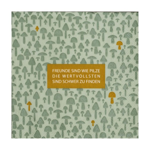Serviette Freunde sind wie Pilze