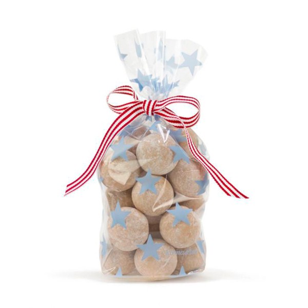 Tütchen transparent – Sterne blau