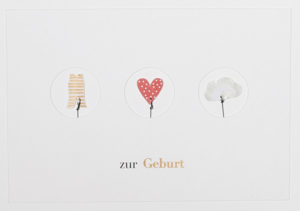 Drahtkarte "Zur Geburt"