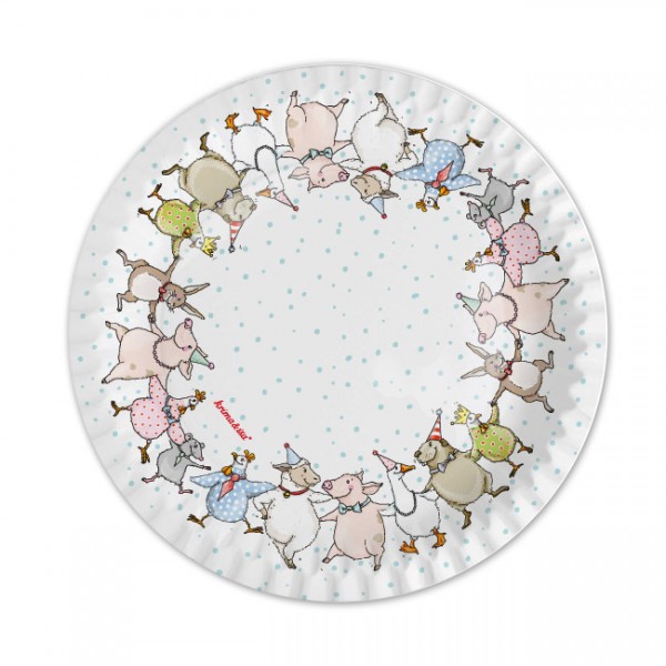 Pappteller Tierparade