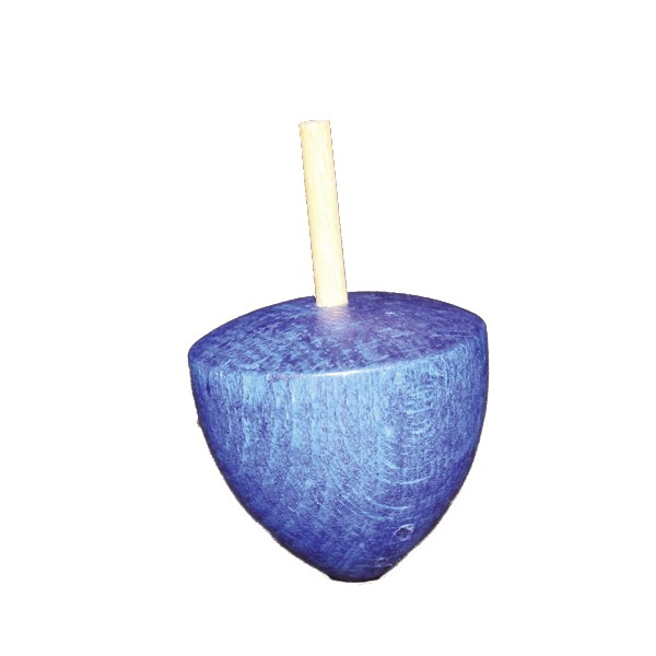 Holzkreisel blau