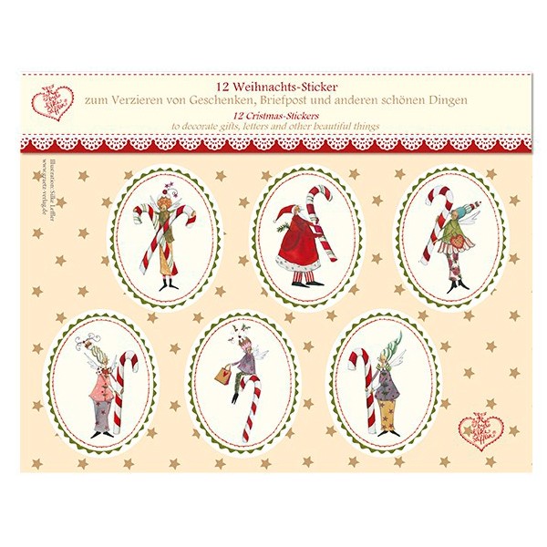 Weihnachtssticker – Zuckerstangen