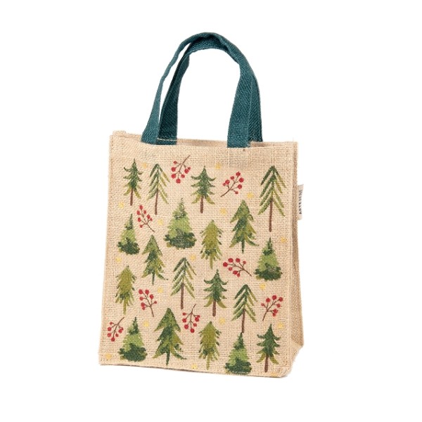 Geschenksäckchen Jute Bäume