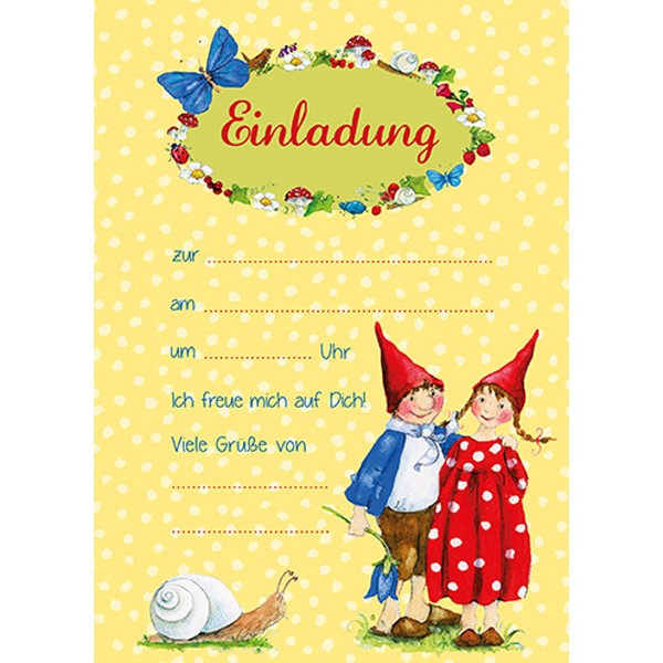 Einladungs Set Wichtel