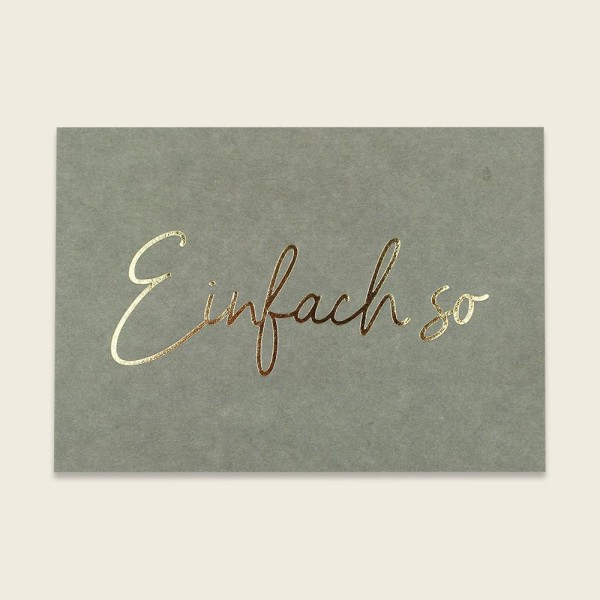 Postkarte mit Goldeffekten – Einfach So