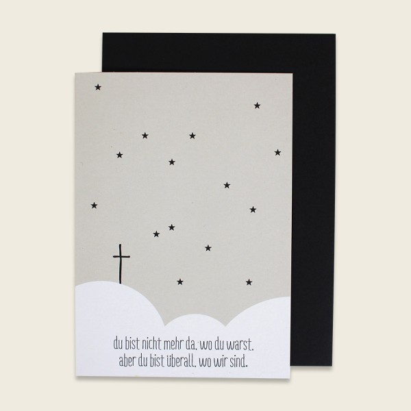 Klappkarte Trauer “Du bist nicht mehr …”