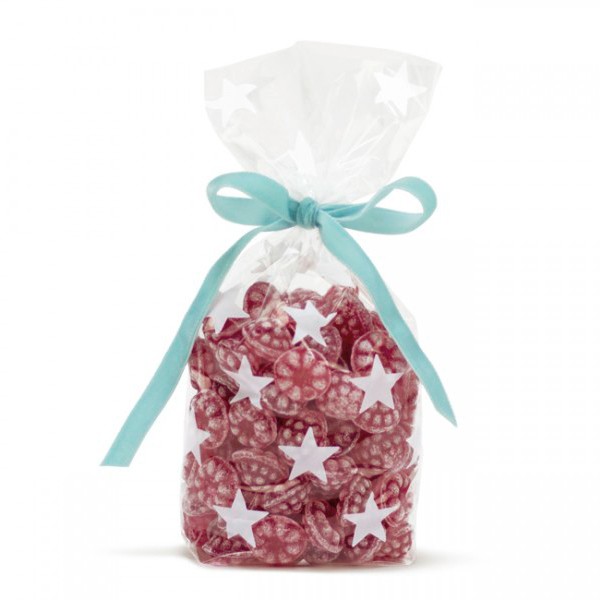 Tütchen transparent – Sterne weiß