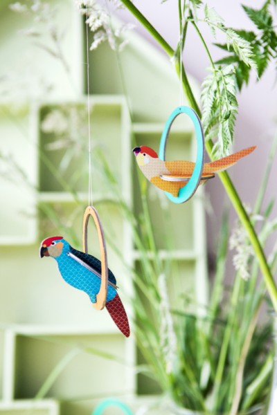 Pop Out Card, Schwingender Papagei