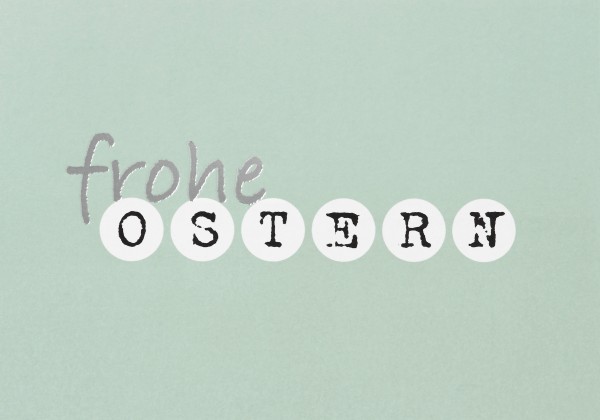 Postkarte Ostern – Frohe Ostern, grün