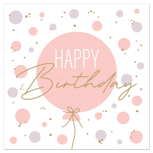 Servietten – Happy Birthday Ballon nude