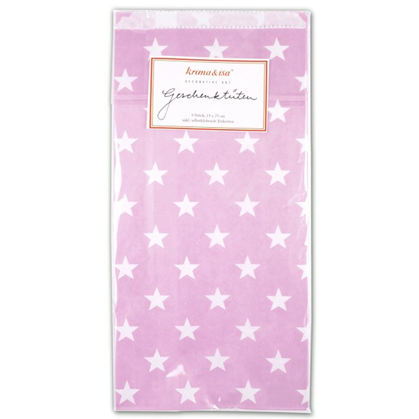 Tüten Sterne rosa