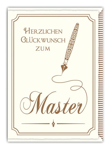 Herzlich Glückwunsch zum Master