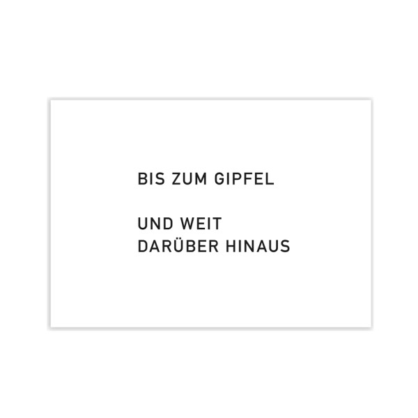 Postkarte - Bis zum Gipfel