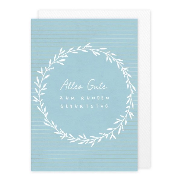 Klappkarte – zum runden Geburtstag